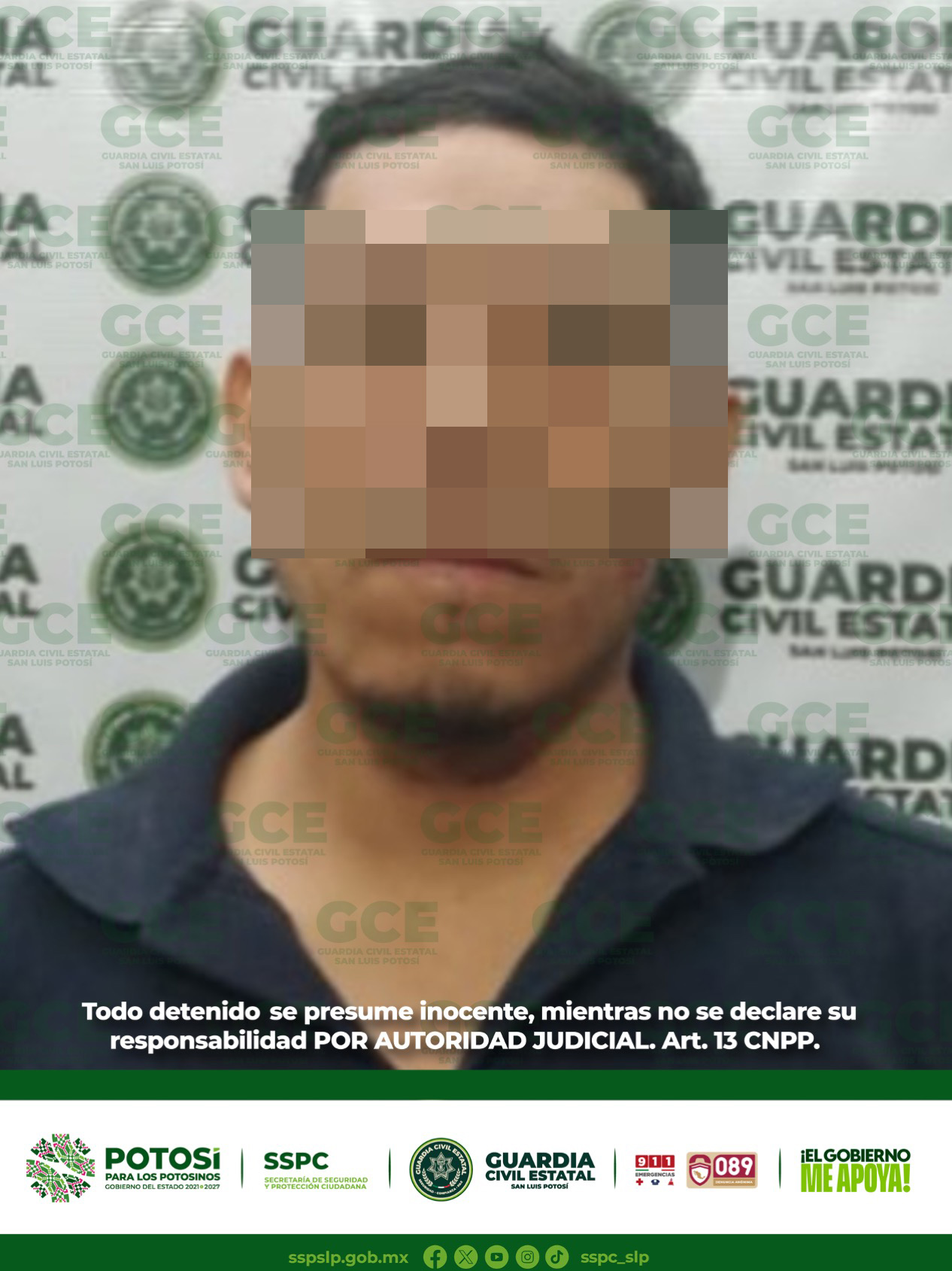 Detienen a un hombre por el probable delito de violencia familiar