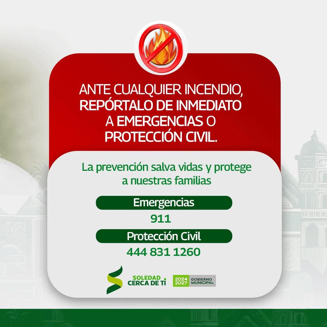 Protección Civil de Soledad llama a evitar quema clandestina de basura